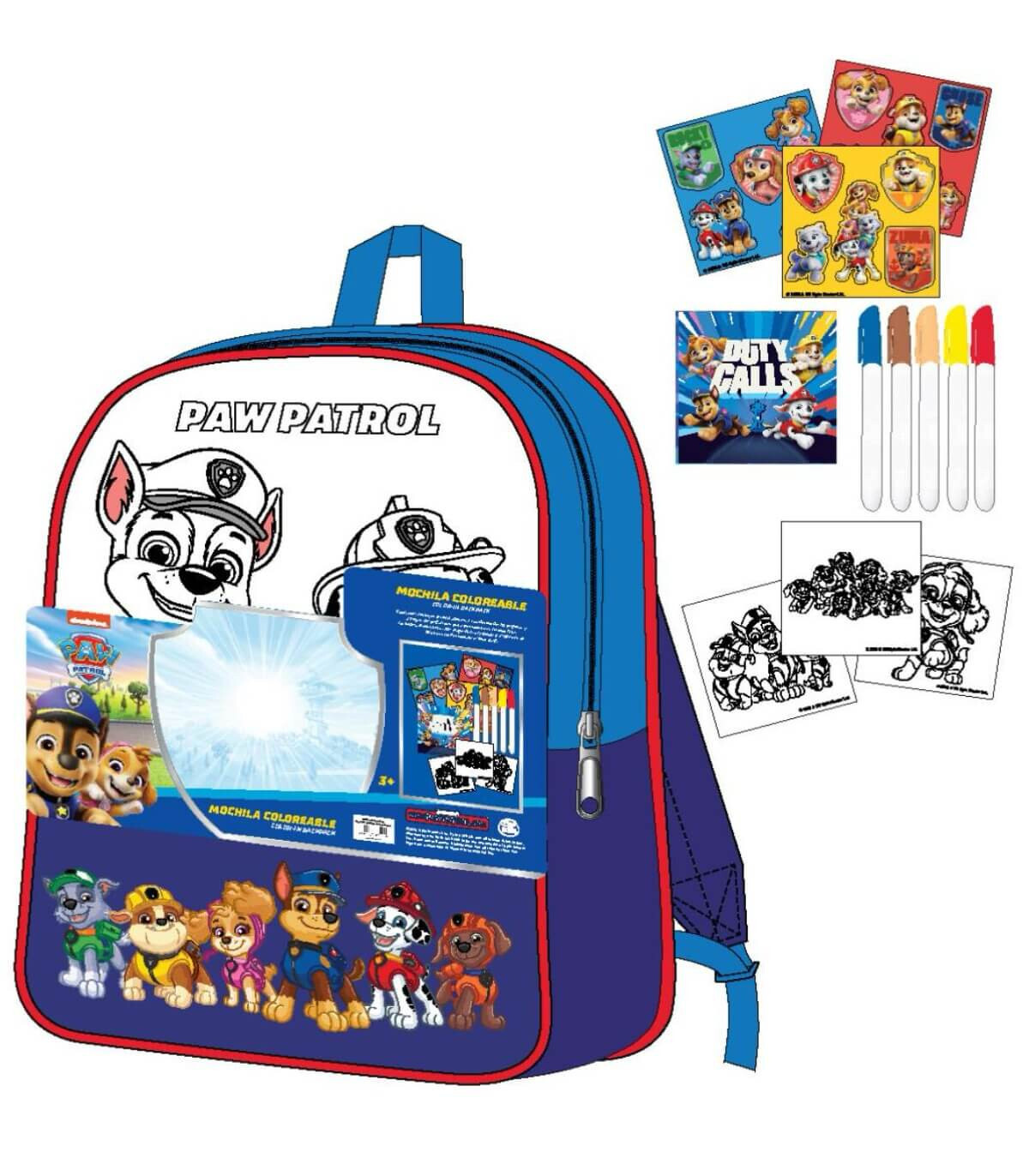 ДЕТСКА РАНИЦА ЗА ОЦВЕТЯВАНЕ НАПРАВИ СИ САМ PAW PATROL 38 СМ Cerda