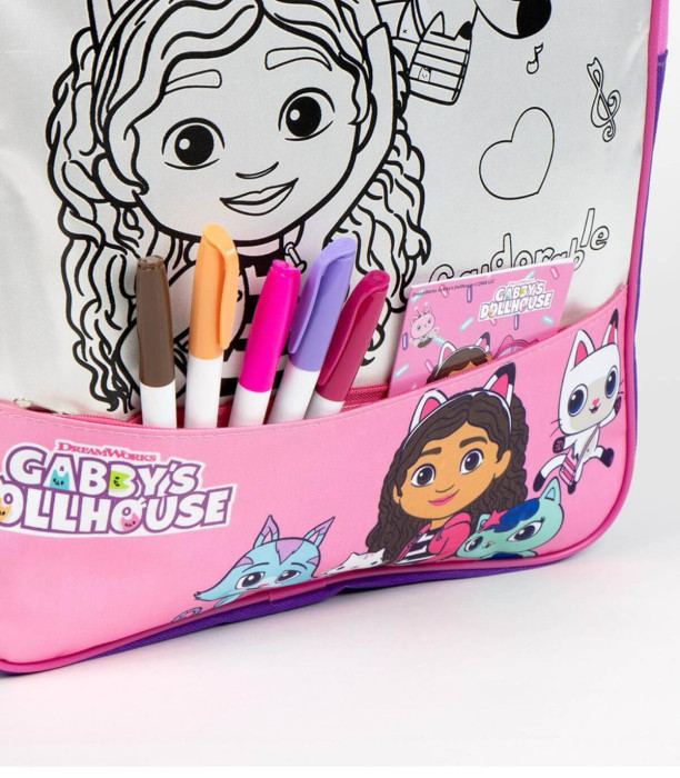 ДЕТСКА РАНИЦА ЗА ОЦВЕТЯВАНЕ НАПРАВИ СИ САМ GABBY'S DOLLHOUSE 38 СМ Cerda