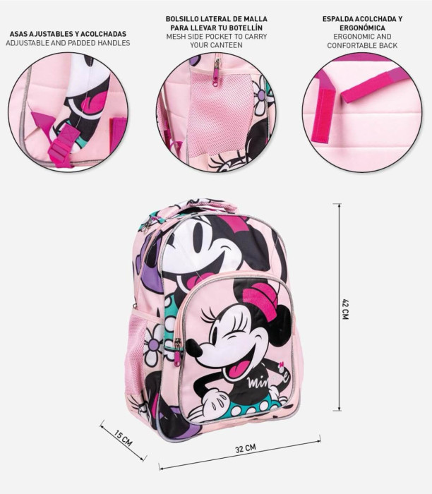 ГОЛЯМА УЧЕНИЧЕСКА РАНИЦА 42 CM MINNIE MOUSE Cerda