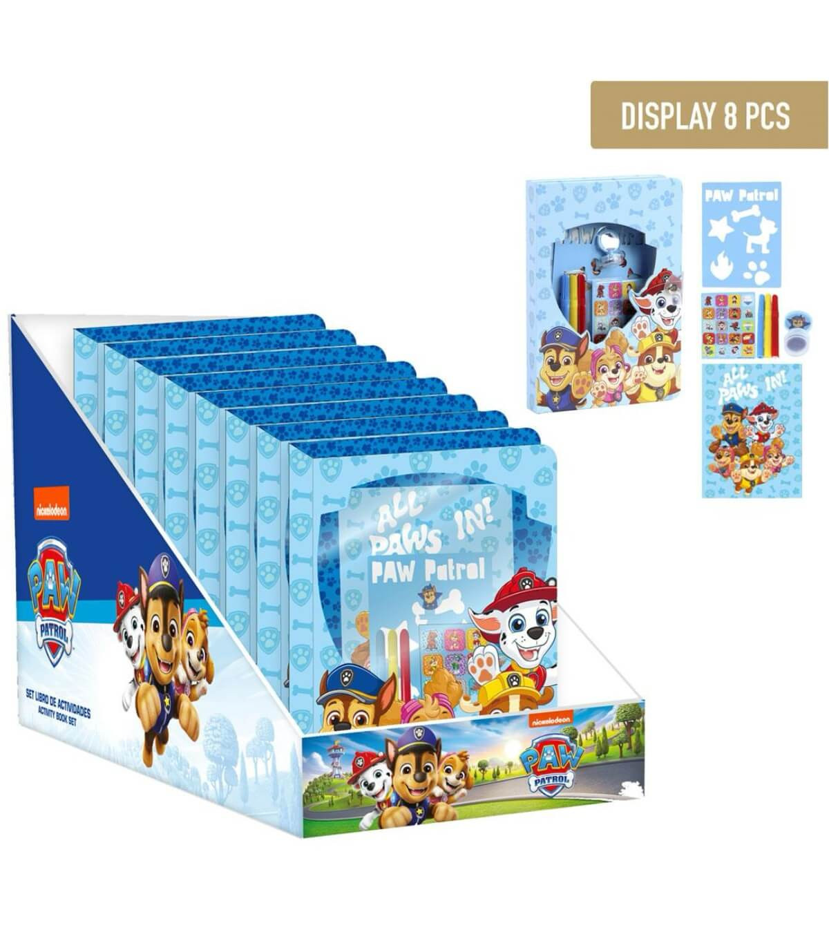 Тефтер за оцветяване с формички и аксесоари PAW PATROL