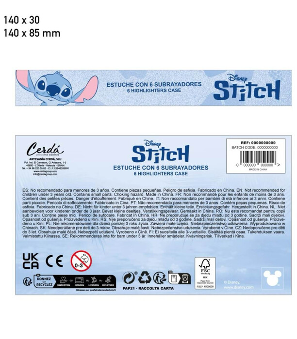 ФЛУОРЕСЦЕНТНИ МАРКЕРИ В СИЛИКОНОВ НЕСЕСЕР STITCH Cerda