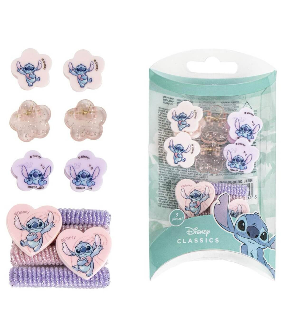 ЛАСТИЦИ И ЩИПКИ ЗА КОСА В БЛИСТЕР 10 ЧАСТИ STITCH Cerda