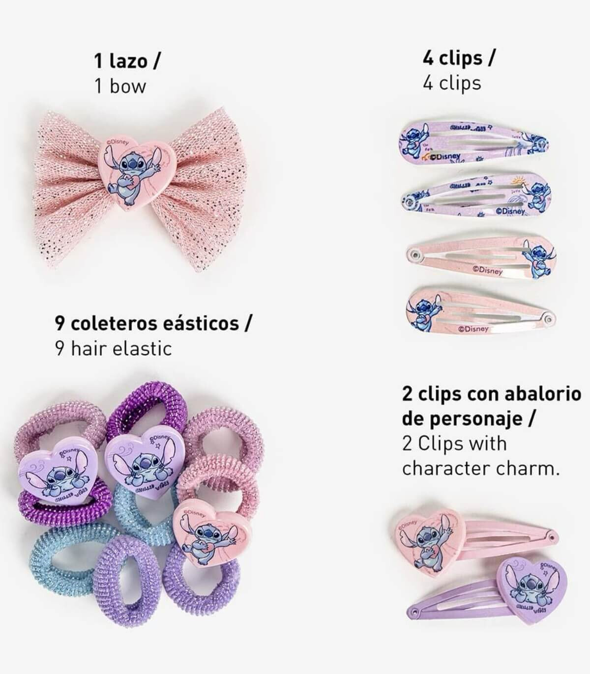 КОМПЛЕКТ АКСЕСОАРИ ЗА КОСА В РАНИЦА STITCH Cerda