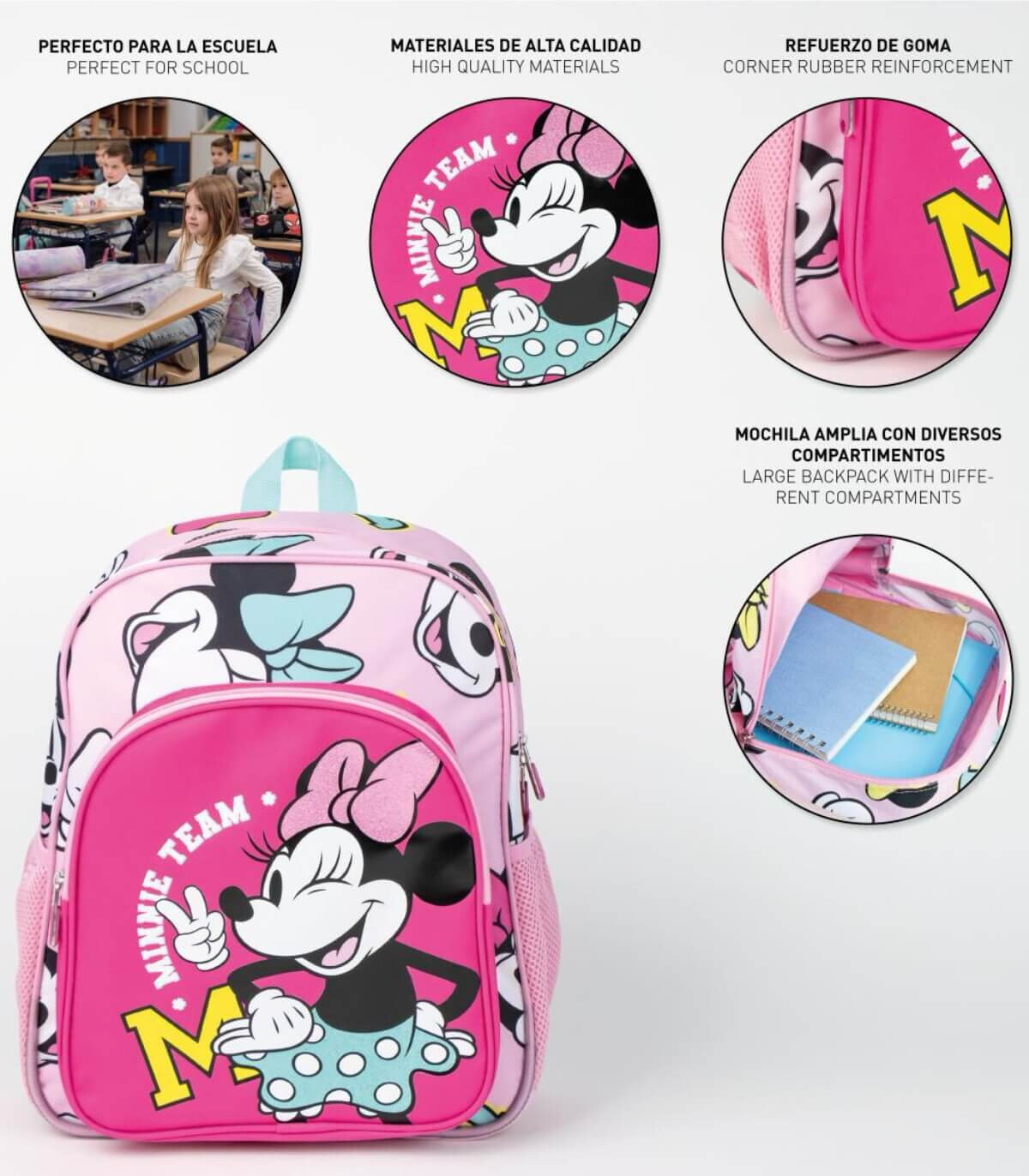 УЧЕНИЧЕСКА РАНИЦА 38 CM MINNIE MOUSE Cerda