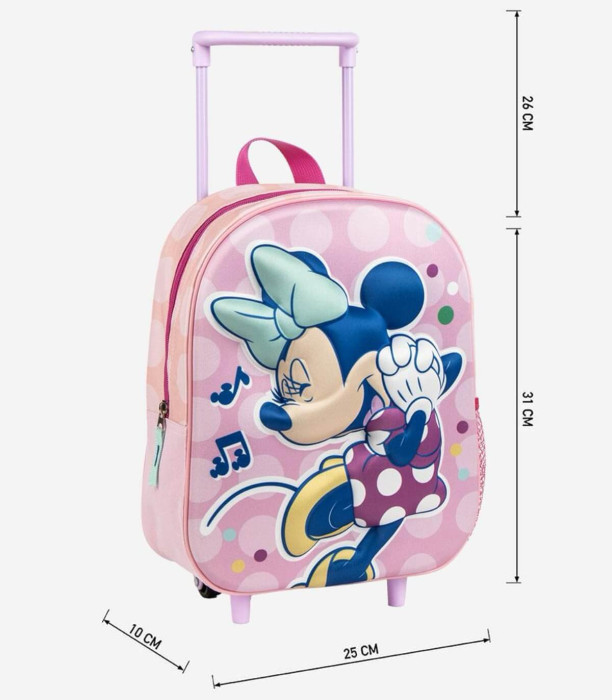 ДЕТСКА РАНИЦА 3D С КОЛЕЛЦА MINNIE MOUSE Cerda