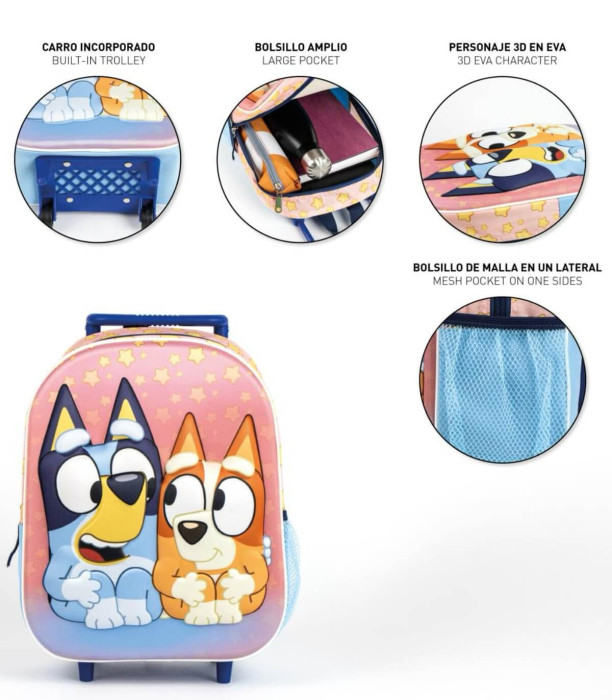 ДЕТСКА РАНИЦА 3D С КОЛЕЛЦА BLUEY Cerda