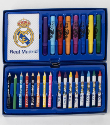 ТРИЕТАЖЕН КУФАР С МОЛИВИ, ФЛУМАСТЕРИ И БОИЧКИ REAL MADRID Cerda