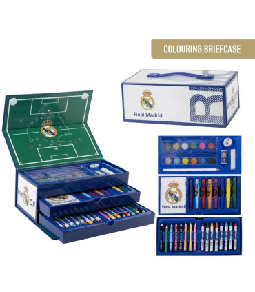 ТРИЕТАЖЕН КУФАР С МОЛИВИ, ФЛУМАСТЕРИ И БОИЧКИ REAL MADRID Cerda