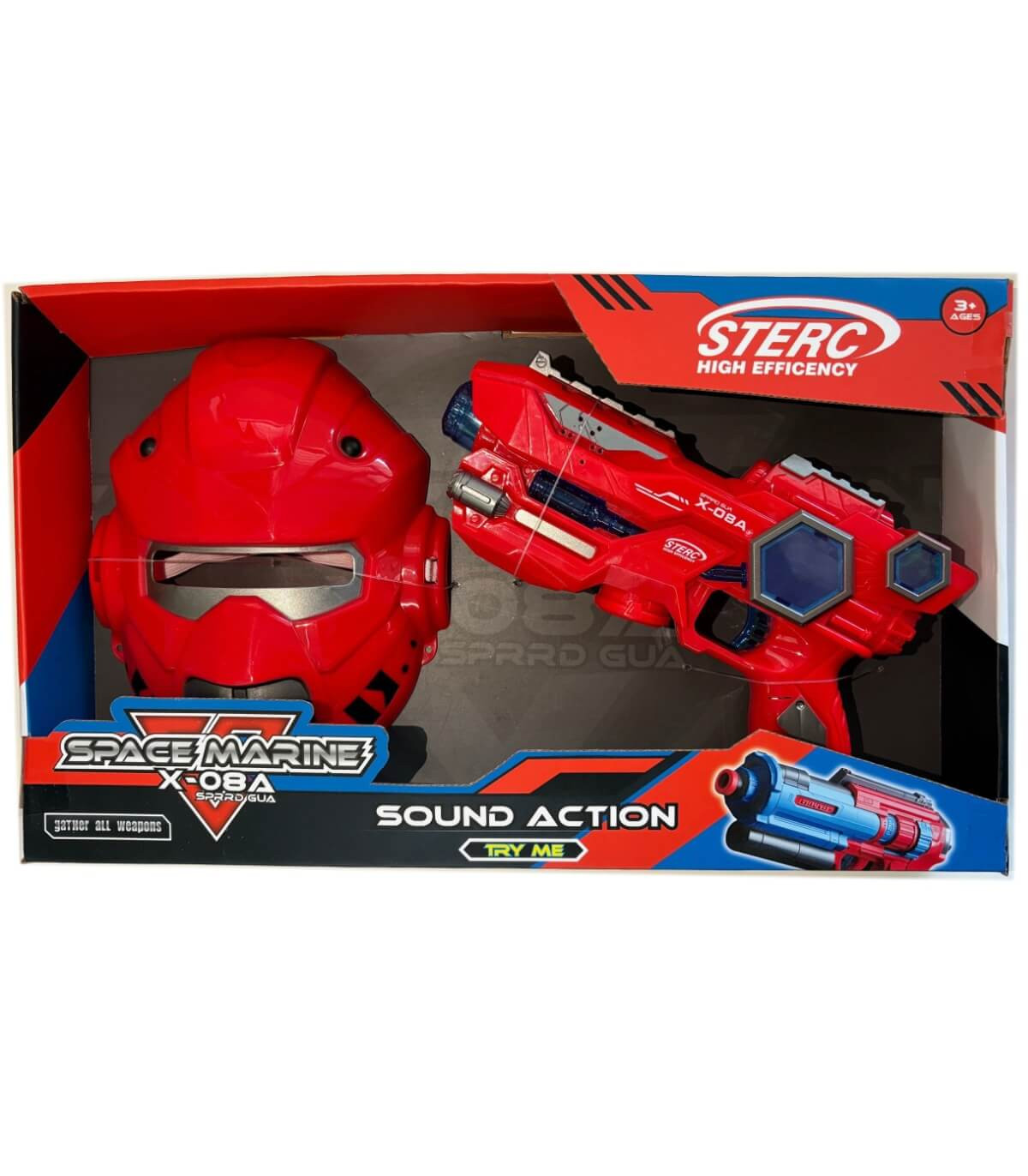 ДЕТСКИ КОМПЛЕКТ С ЧЕРВЕН ПИСТОЛЕТ И МАСКА SPACE Armtoys