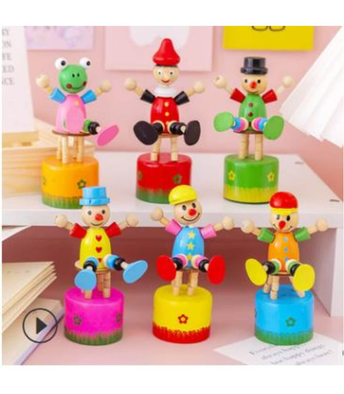 ДЪРВЕН ТАНЦУВАЩ КЛОУН 6 ВИДА Armtoys