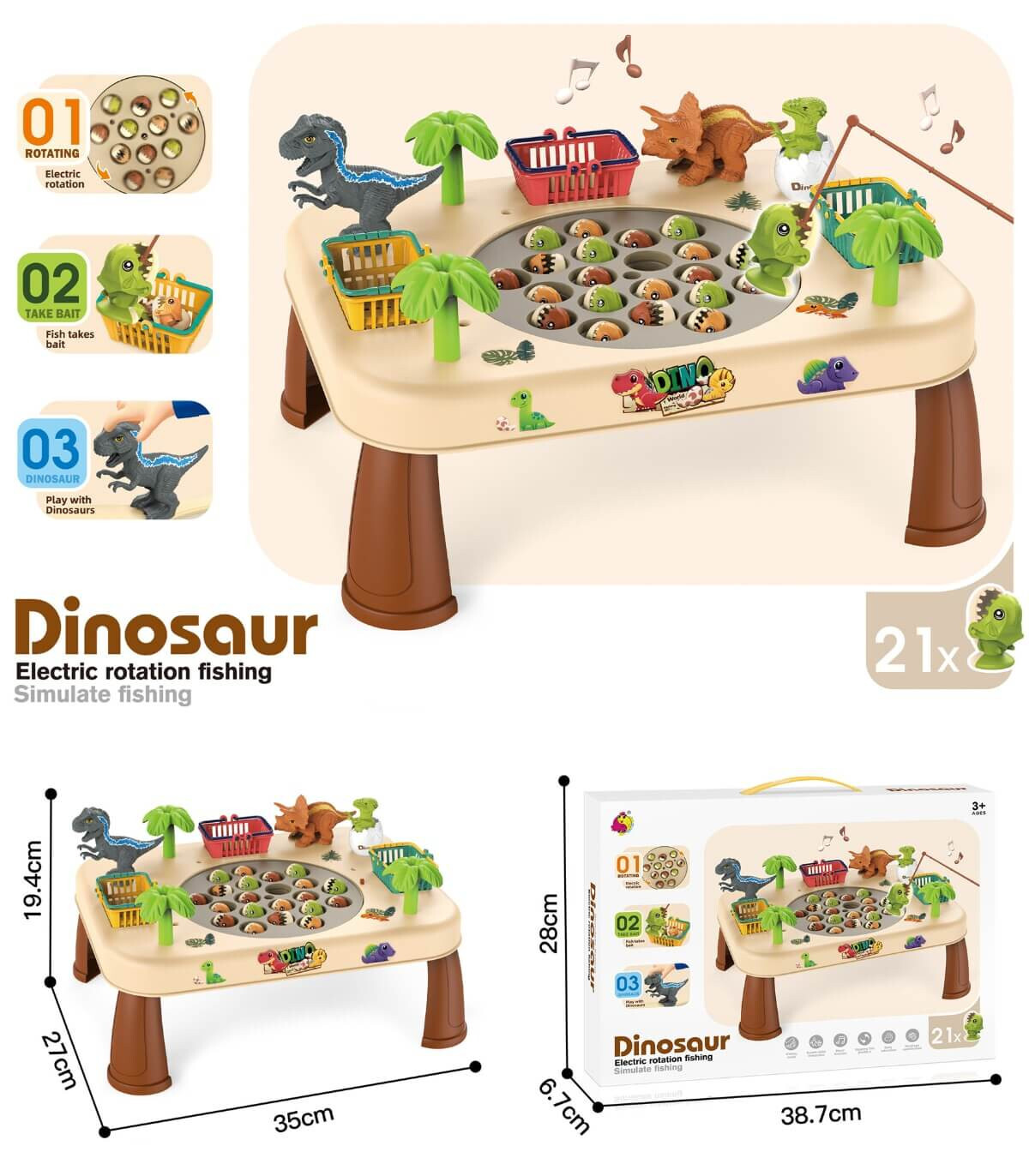 ДЕТСКА МАСА ЗА РИБОЛОВ ДИНОЗАВРИ Armtoys