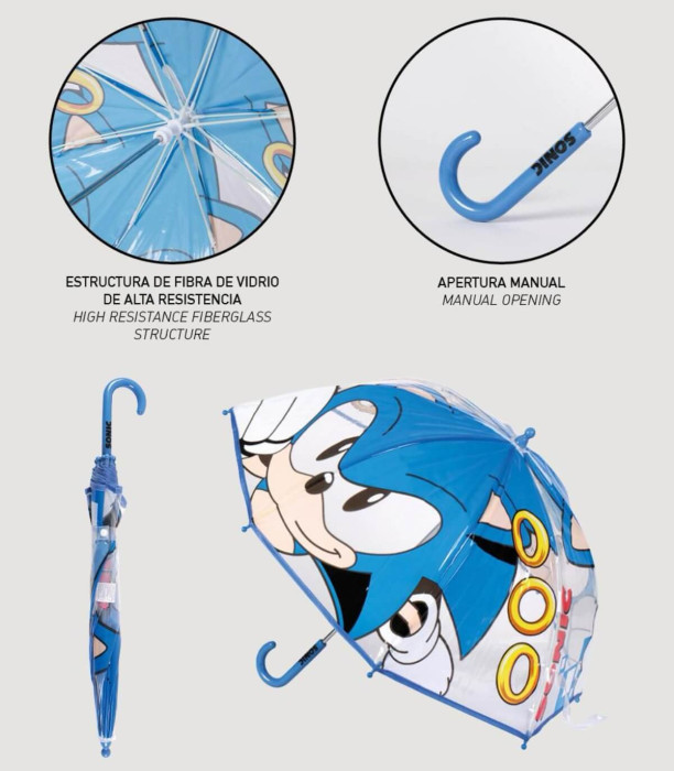 ДЕТСКИ ЧАДЪР МЕХАНИЧЕН POE SONIC Cerda