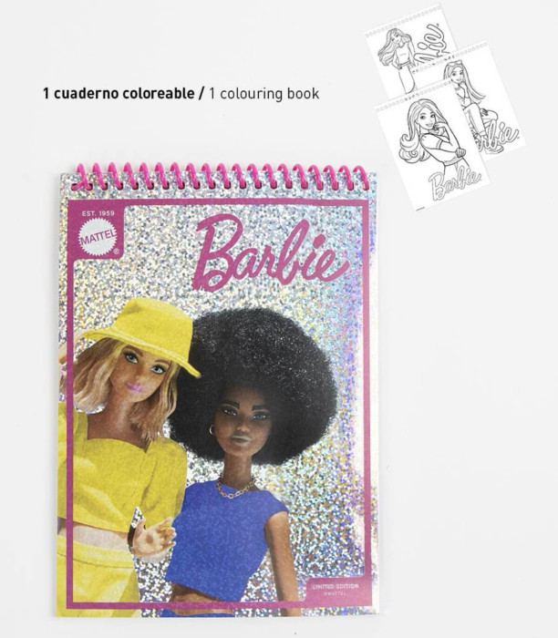 ДЕТСКИ КОМПЛЕКТ ЗА РИСУВАНЕ С МАРКЕРИ + ТЕФТЕР BARBIE Cerda