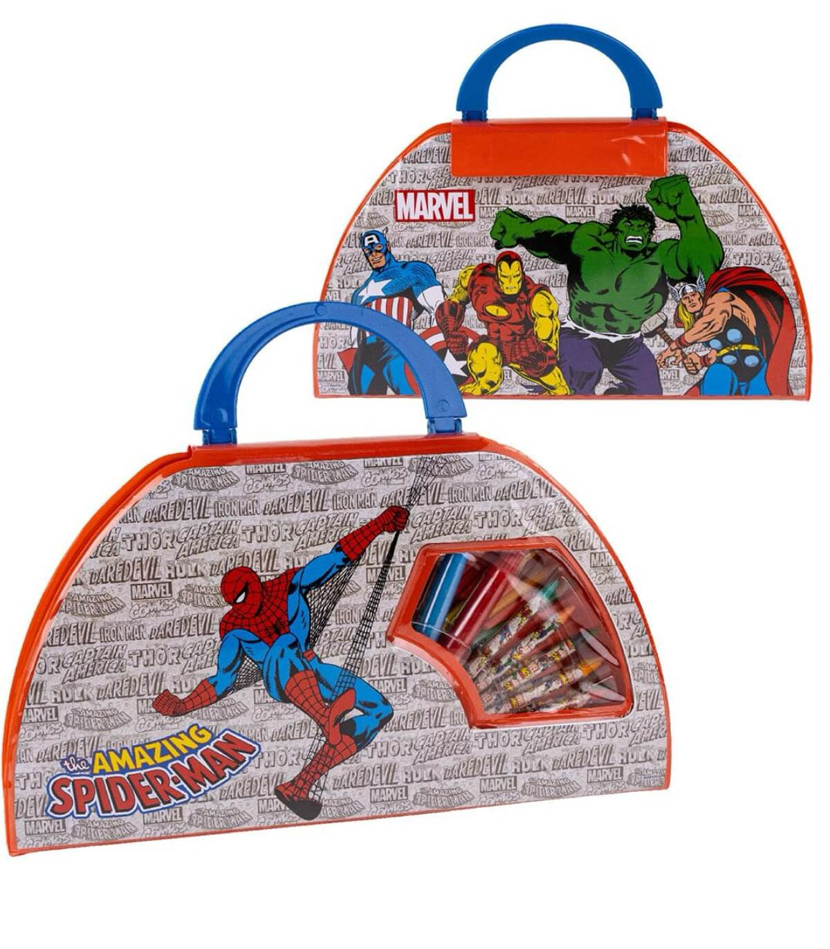 УЧЕНИЧЕСКИ КОМПЛЕКТ ЗА РИСУВАНЕ 50 ЧАСТИ MARVEL ЧЕРВЕН Cerda