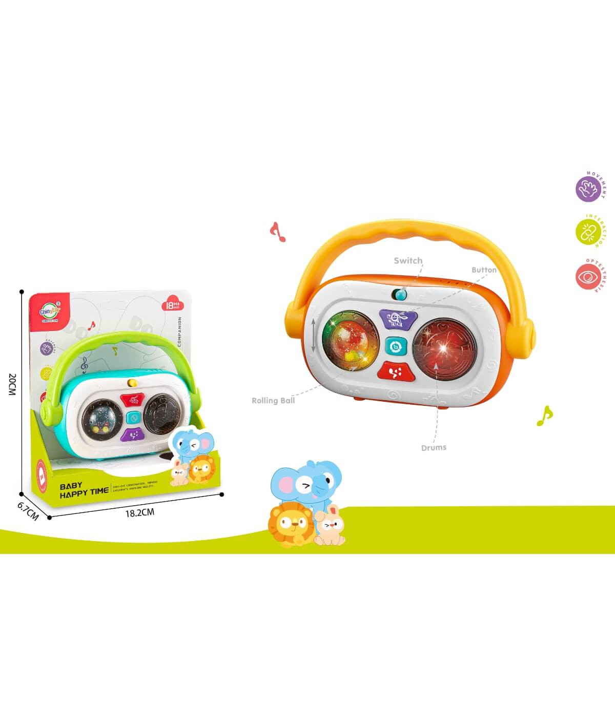 БЕБЕШКА МУЗИКАЛНА ИГРАЧКА КАСЕТОФОН Armtoys