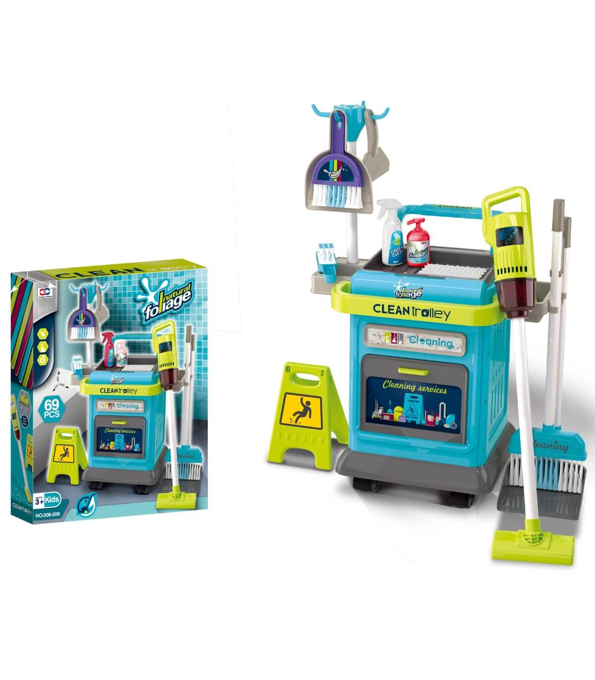 ДЕТСКИ ГОЛЯМ КОМПЛЕКТ ЗА ПОЧИСТВАНЕ С КОЛИЧКА 40 ЧАСТИ Armtoys