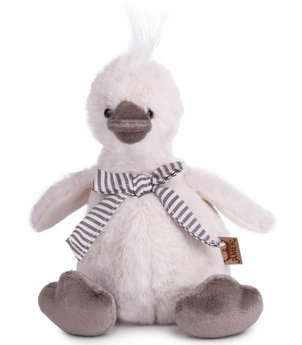 ПЛЮШЕНО ПАТЕ БЯЛО/СИВО 30 СМ Amek toys