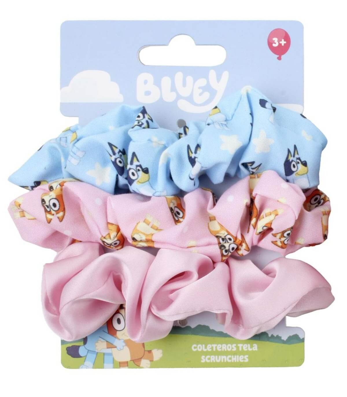 СКРЪНЧИ ЛАСТИК ЗА КОСА 3 БР. НА КАРТОН BLUEY Cerda