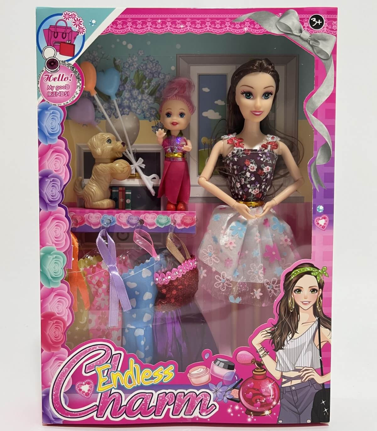 КУКЛА С ДЕТЕ, КУЧЕ И ДРЕХИ В КУТИЯ Armtoys