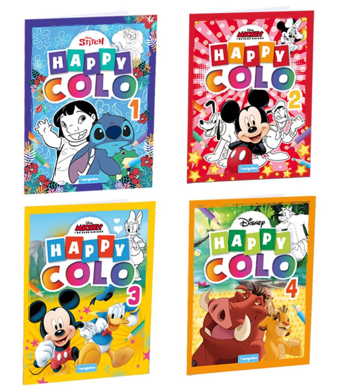 КНИЖКА ЗА ОЦВЕТЯВАНЕ 32 СТР. HAPPY COLO 4 ВИДА Europrice