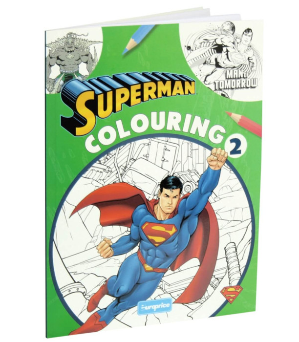 КНИЖКА ЗА ОЦВЕТЯВАНЕ 32 СТР. SUPERMAN 4 ВИДА Europrice