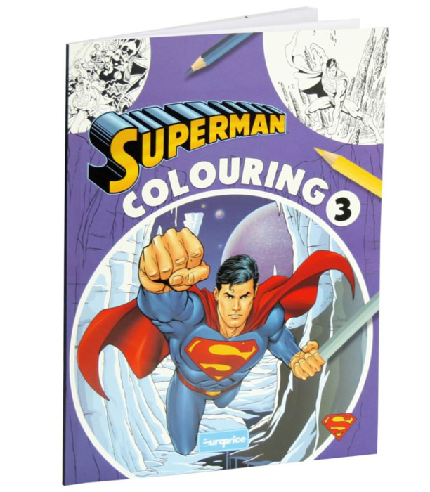 КНИЖКА ЗА ОЦВЕТЯВАНЕ 32 СТР. SUPERMAN 4 ВИДА Europrice