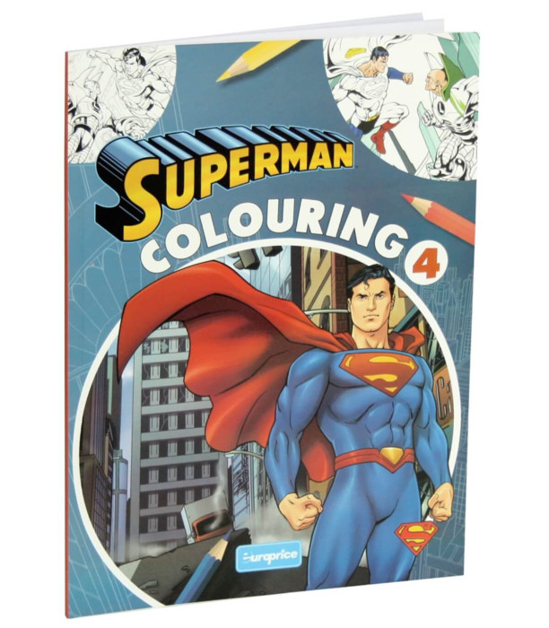 КНИЖКА ЗА ОЦВЕТЯВАНЕ 32 СТР. SUPERMAN 4 ВИДА Europrice