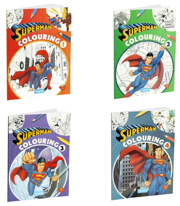 КНИЖКА ЗА ОЦВЕТЯВАНЕ 32 СТР. SUPERMAN 4 ВИДА Europrice