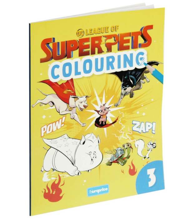 КНИЖКА ЗА ОЦВEТЯВАНЕ 32 СТР. SUPER PETS 4 ВИДА Europrice