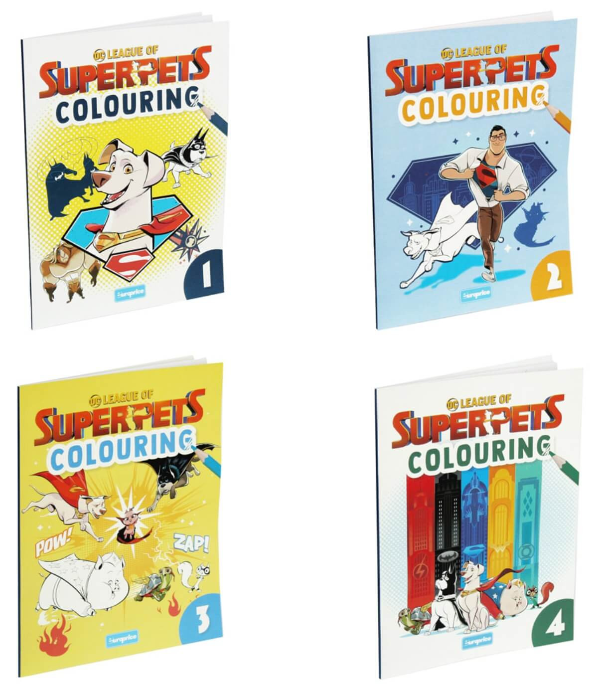 КНИЖКА ЗА ОЦВEТЯВАНЕ 32 СТР. SUPER PETS 4 ВИДА Europrice