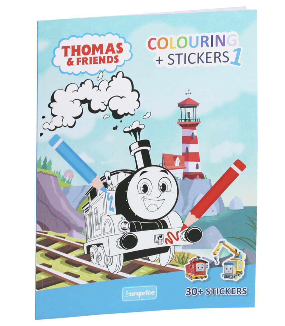 КНИЖКА ЗА ОЦВЕТЯВАНЕ + СТИКЕРИ 32 СТР. THOMAS 4 ВИДА Europrice
