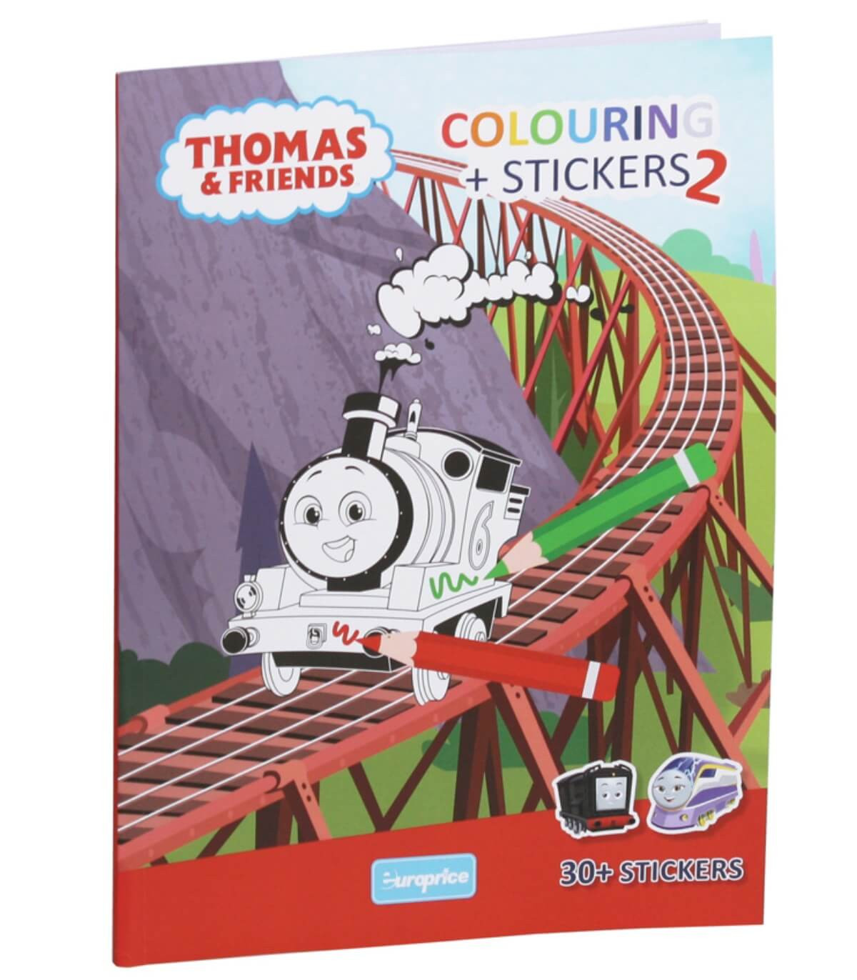 КНИЖКА ЗА ОЦВЕТЯВАНЕ + СТИКЕРИ 32 СТР. THOMAS 4 ВИДА Europrice
