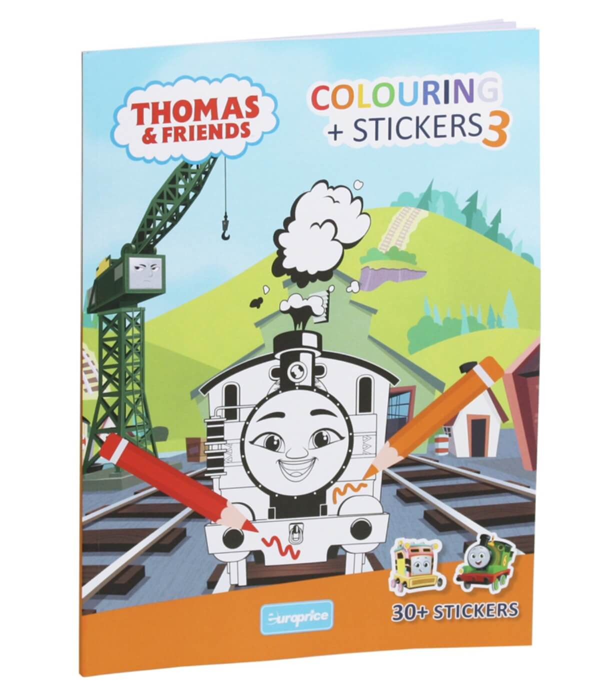 КНИЖКА ЗА ОЦВЕТЯВАНЕ + СТИКЕРИ 32 СТР. THOMAS 4 ВИДА Europrice