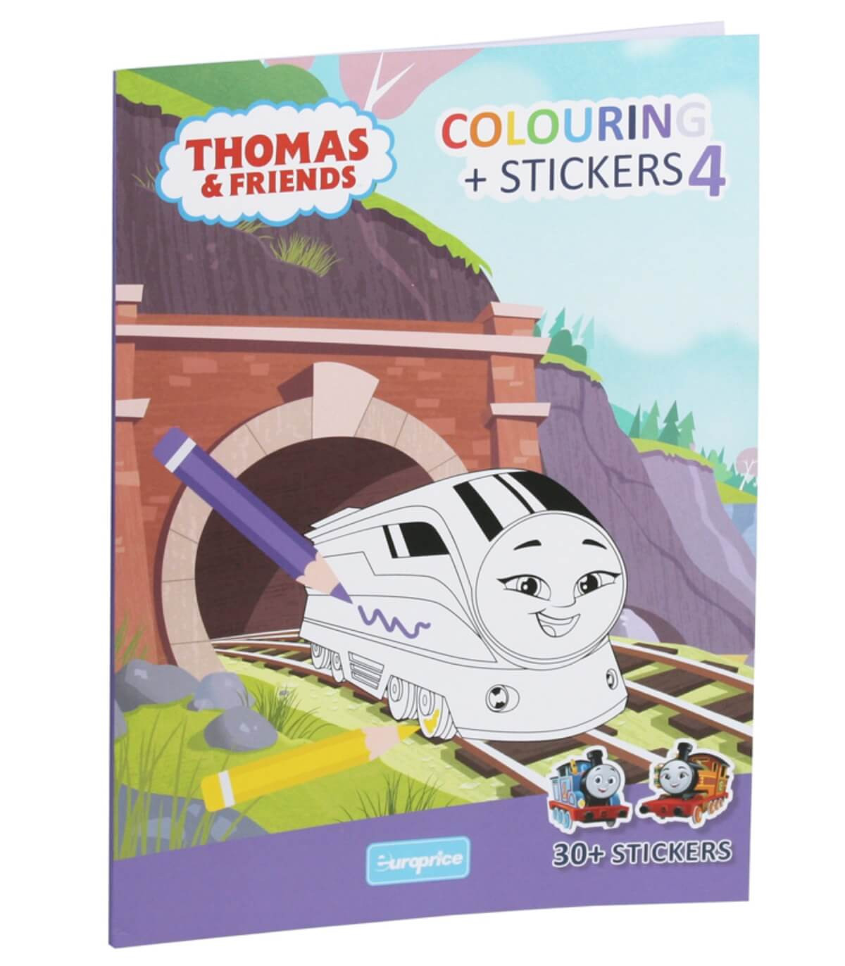 КНИЖКА ЗА ОЦВЕТЯВАНЕ + СТИКЕРИ 32 СТР. THOMAS 4 ВИДА Europrice