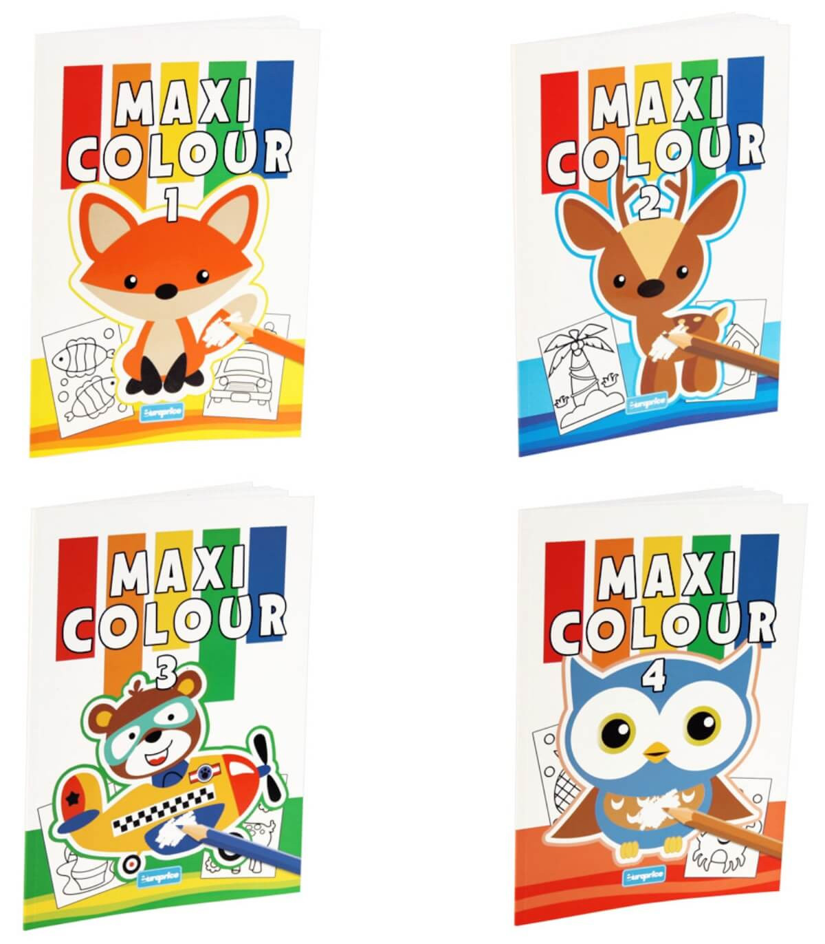 КНИЖКА ЗА ОЦВЕТЯВАНЕ 32 СТР. MAXI COLOUR 4 ВИДА Europrice