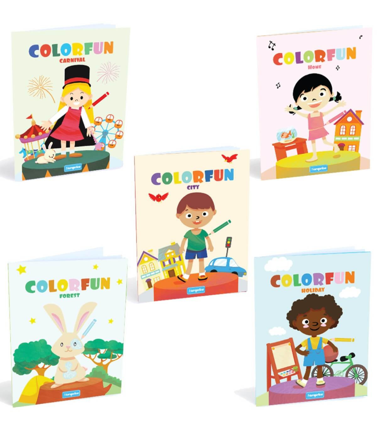КНИЖКА ЗА ОЦВЕТЯВАНЕ 16 СТР. COLORFUN 5 ВИДА Europrice