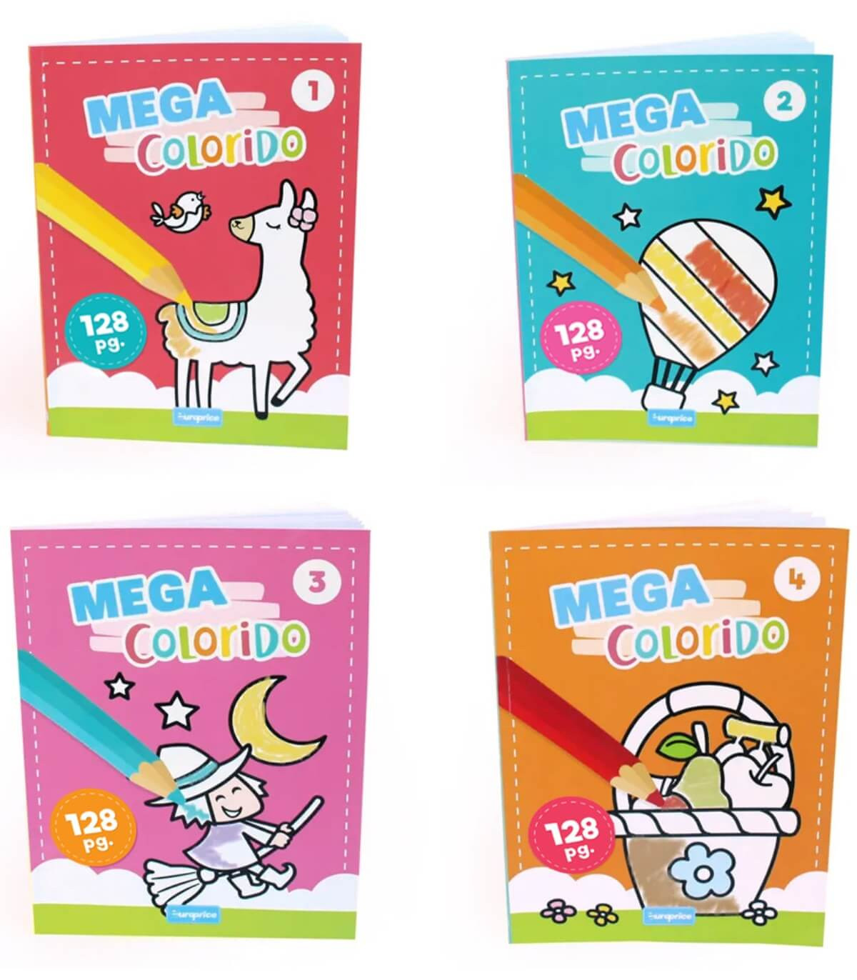 КНИГА ЗА ОЦВЕТЯВАНЕ 128 СТР. MEGA COLORIDO 4 ВИДА Europrice