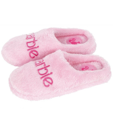 ПЛЮШЕНИ ДОМАШНИ ПАНТОФИ С БРОДЕРИЯ BARBIE 36-41 СЕРИЯ Arditex