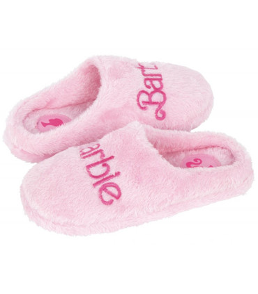 ПЛЮШЕНИ ДОМАШНИ ПАНТОФИ С БРОДЕРИЯ BARBIE 36-41 СЕРИЯ Arditex