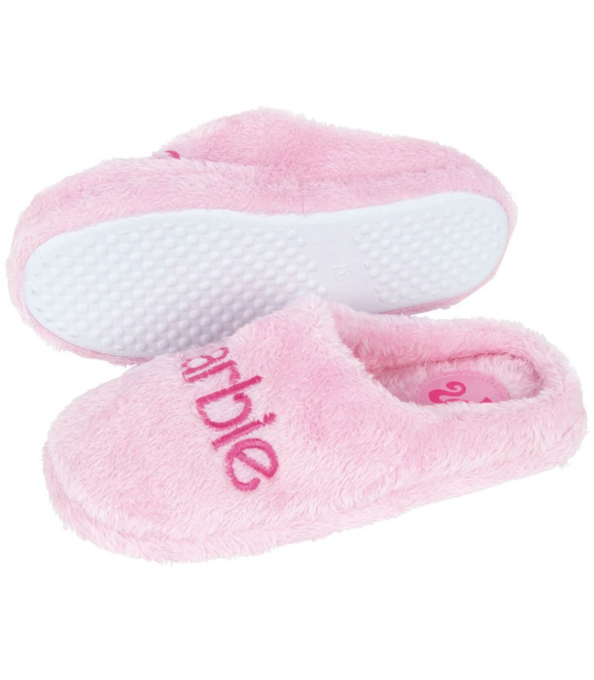 ПЛЮШЕНИ ДОМАШНИ ПАНТОФИ С БРОДЕРИЯ BARBIE 36-41 СЕРИЯ Arditex
