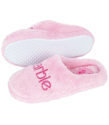 ПЛЮШЕНИ ДОМАШНИ ПАНТОФИ С БРОДЕРИЯ BARBIE 36-41 СЕРИЯ Arditex