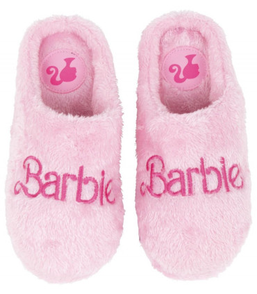ПЛЮШЕНИ ДОМАШНИ ПАНТОФИ С БРОДЕРИЯ BARBIE 36-41 СЕРИЯ Arditex