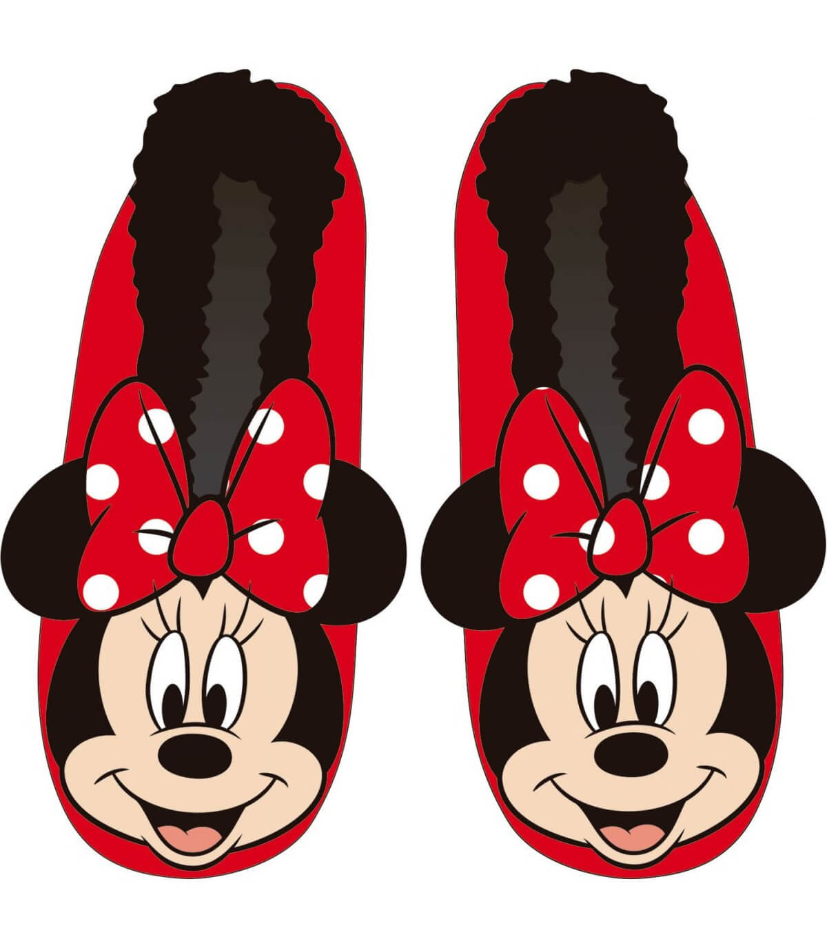 ДЕТСКИ 3D ПЛЮШЕНИ ПАНТОФИ MINNIE ЧЕРВЕНИ 26-36 СЕРИЯ Arditex