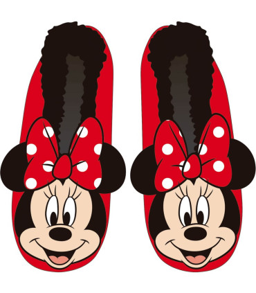 ДЕТСКИ 3D ПЛЮШЕНИ ПАНТОФИ MINNIE ЧЕРВЕНИ 26-36 СЕРИЯ Arditex