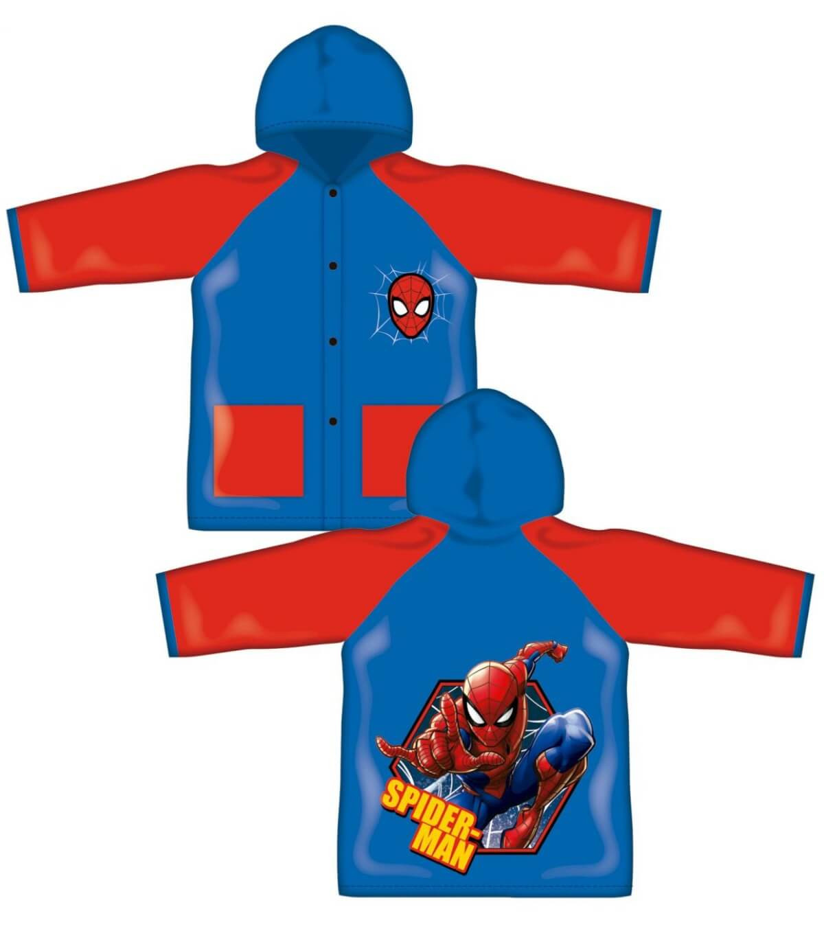 Детски дъждобран PVC SPIDERMAN 4-8 год.
