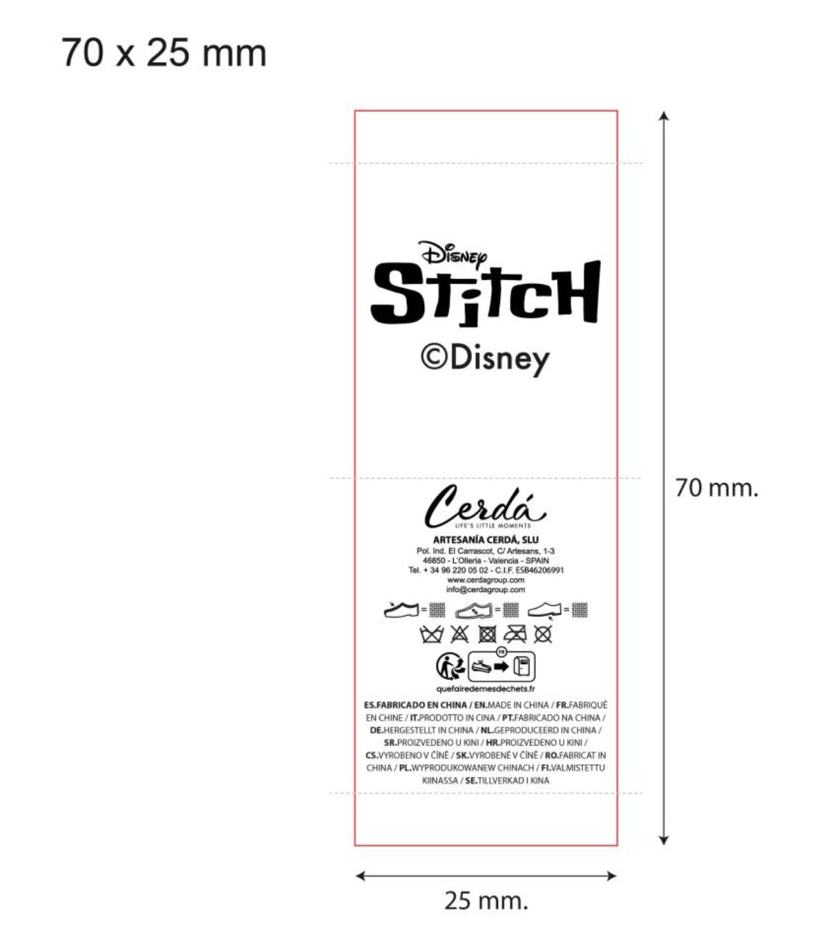 ДЕТСКИ ДОМАШНИ ЧЕХЛИ С БРОДЕРИЯ STITCH 30-37 СЕРИЯ Cerda