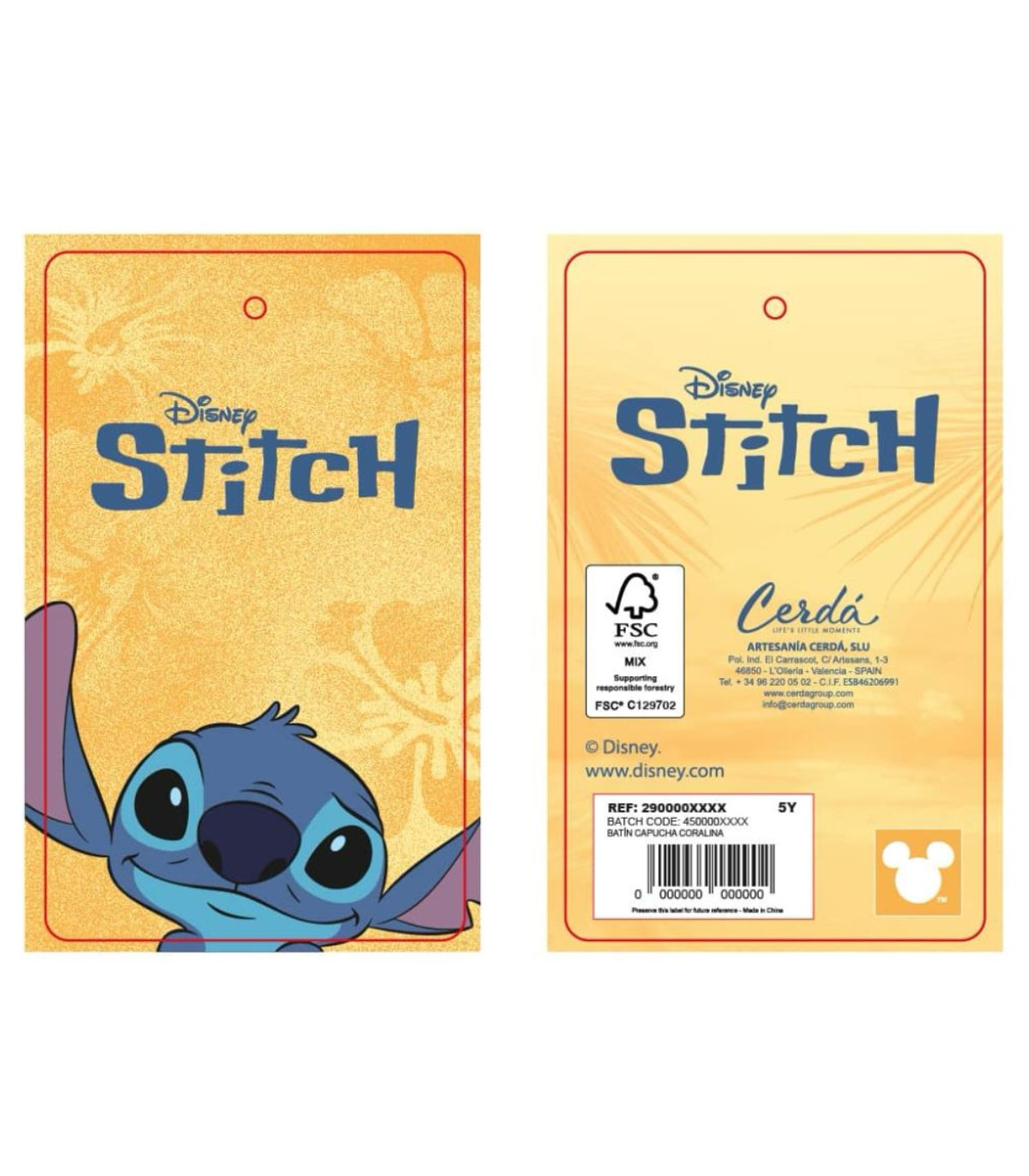 ДЕТСКИ ХАЛАТ ЗА БАНЯ 6-14 ГОД. STITCH Cerda