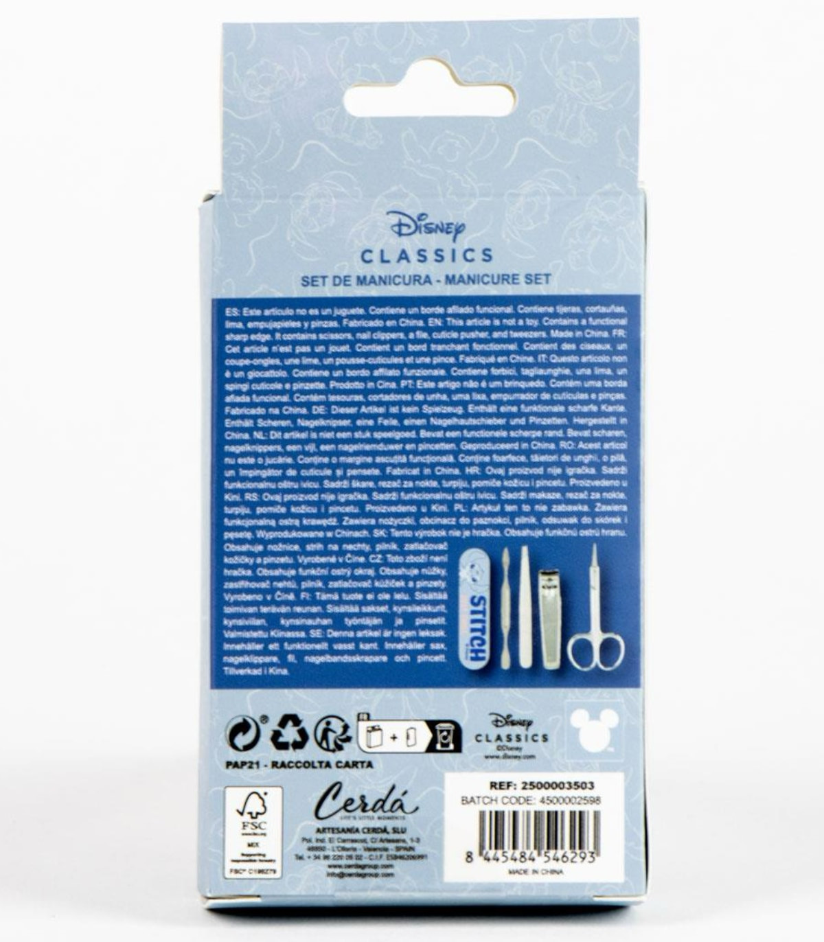 ДЕТСКИ НЕСЕСЕР С КОМПЛЕКТ ЗА НОКТИ 5 ЧАСТИ STITCH Cerda