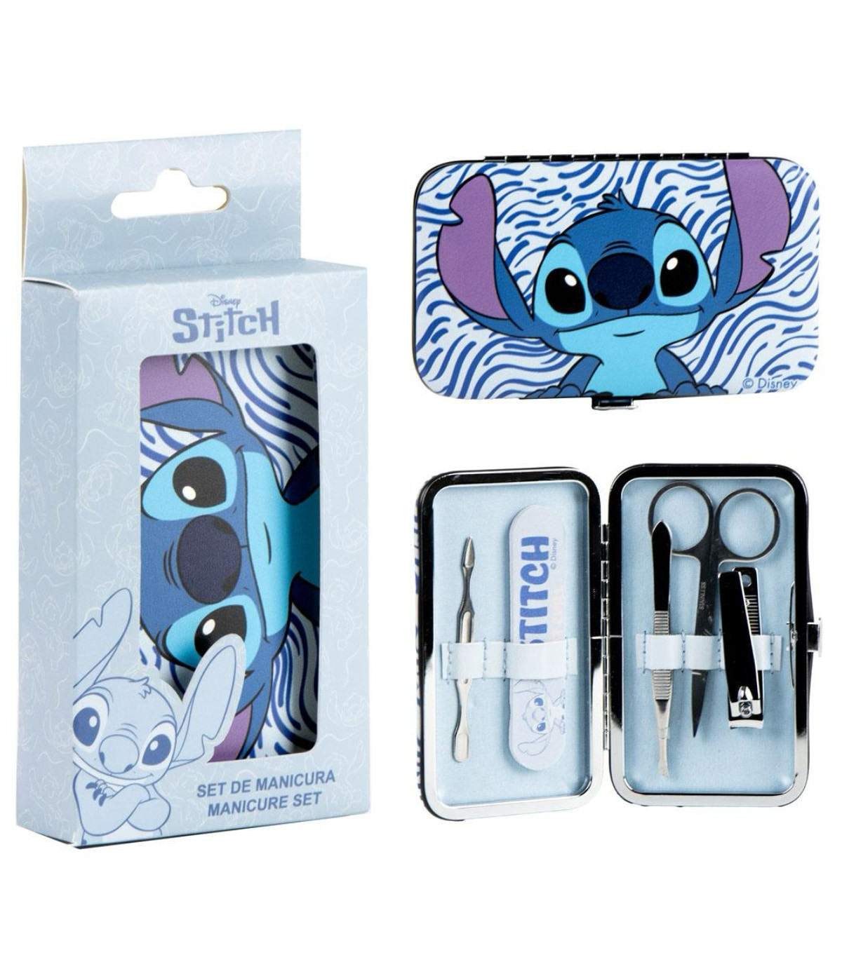 ДЕТСКИ НЕСЕСЕР С КОМПЛЕКТ ЗА НОКТИ 5 ЧАСТИ STITCH