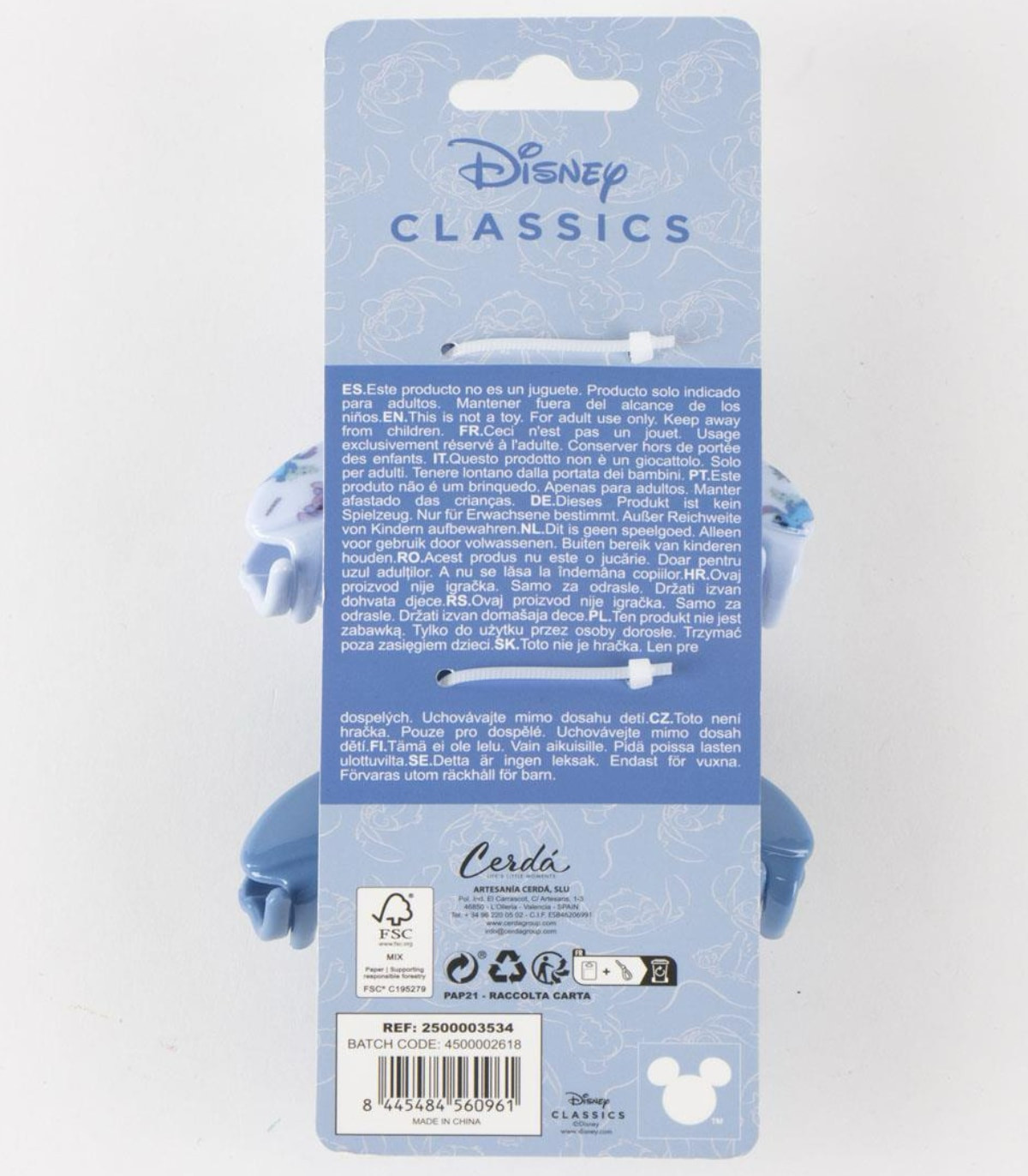 ЩИПКИ ЗА КОСА 2 БР. STITCH Cerda